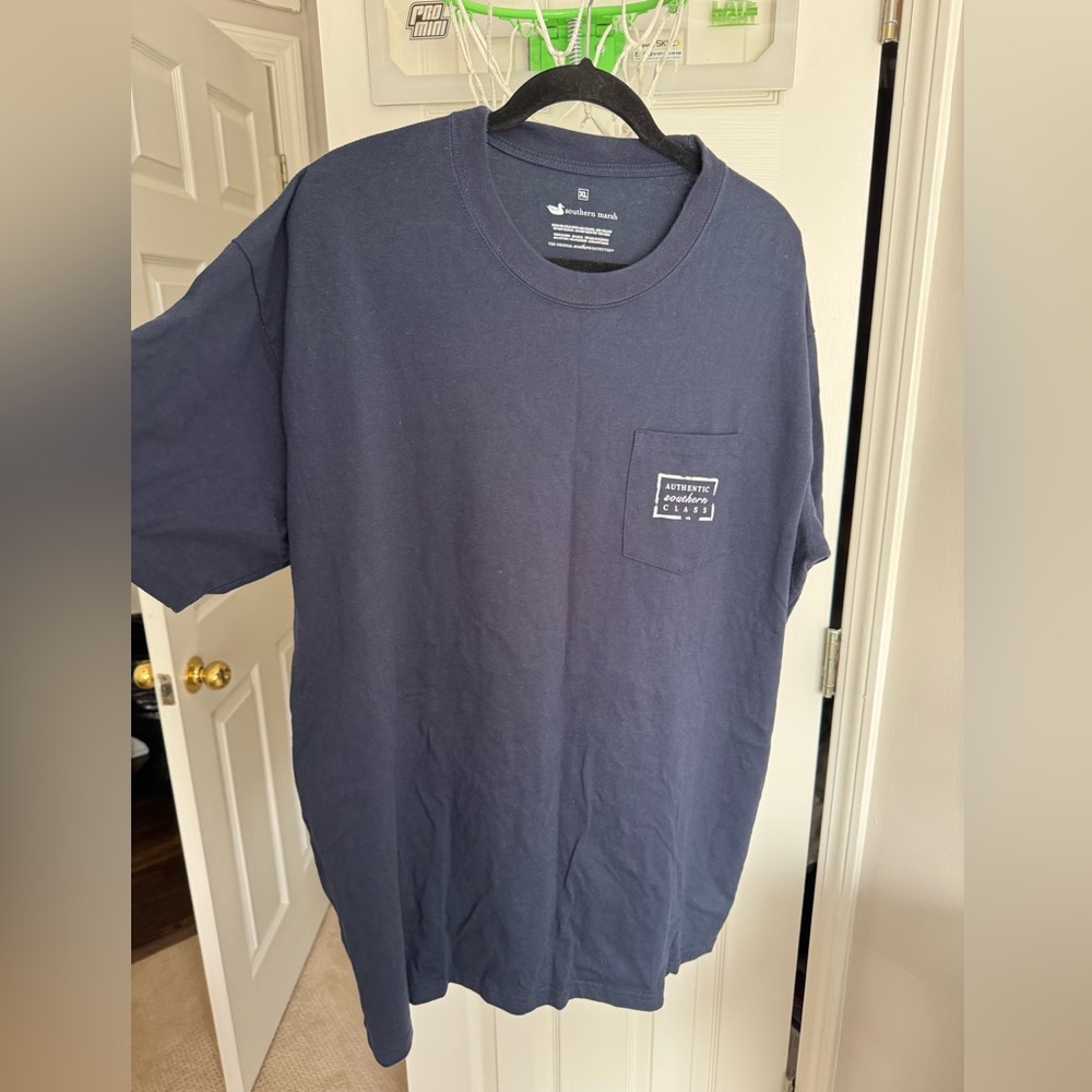 Mens Navy Southern Marsh T-shirt XL